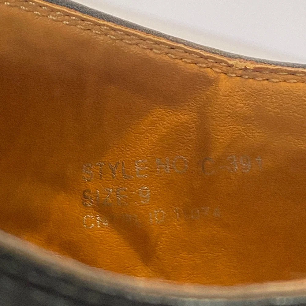 Vincent Cavallo Wingtip Oxford Mens Size 9 Navy Blue Good Brogue Dress Shoes